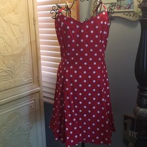 Red and White Polka Dot Dress